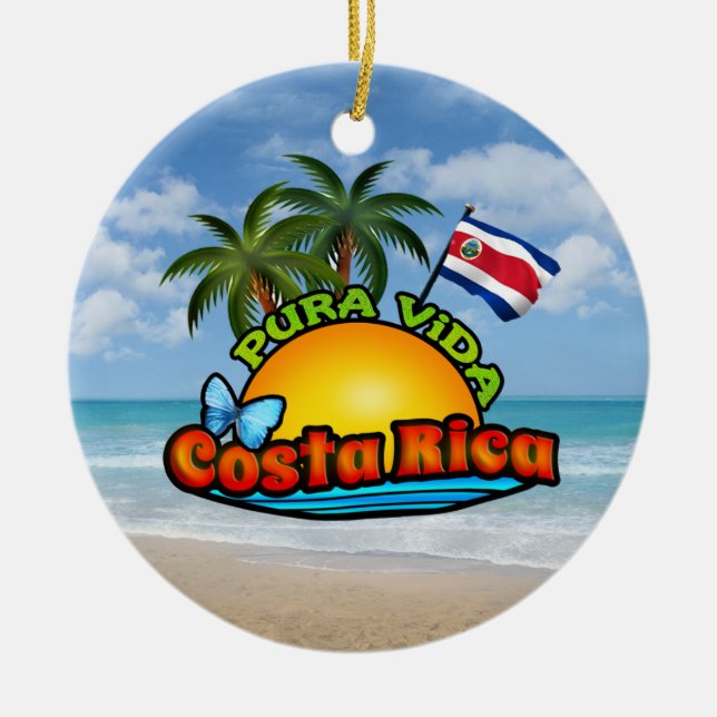 Pura Vida Costa Rica Ornament (Vorne)