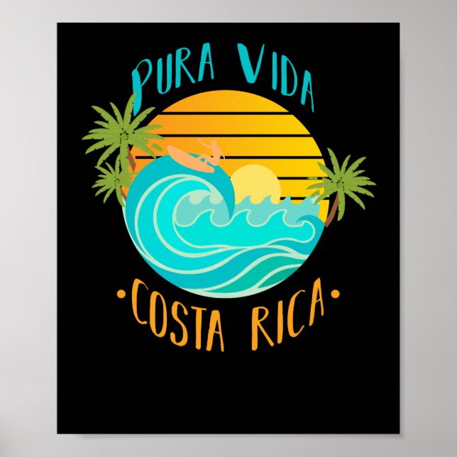 Pura Vida Costa Rica Poster (Vorne)
