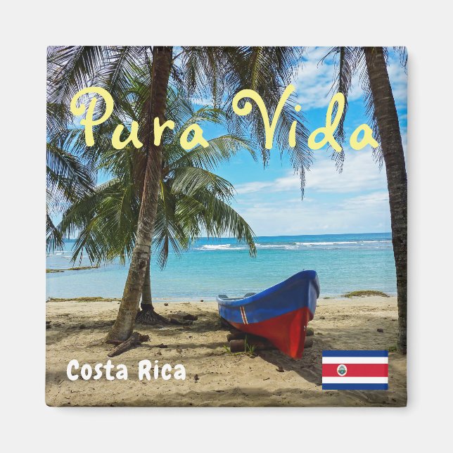 Pura Vida in Costa Rica - Zentralamerika Magnet (Vorne)