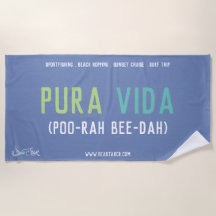 Pura Vida reines Leben-Badetuch