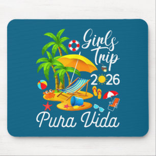 Pura vida Strand Costa Rica Sommer tropische Mädch Mousepad