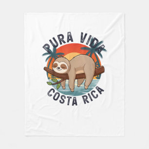 Pura Vida Strand Costa Rica Tropischer Sonnenunter Fleecedecke