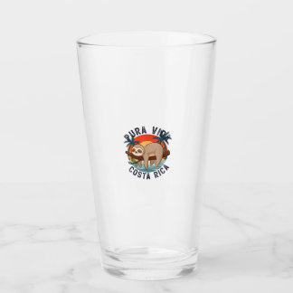 Pura Vida Strand Costa Rica Tropischer Sonnenunter Glas