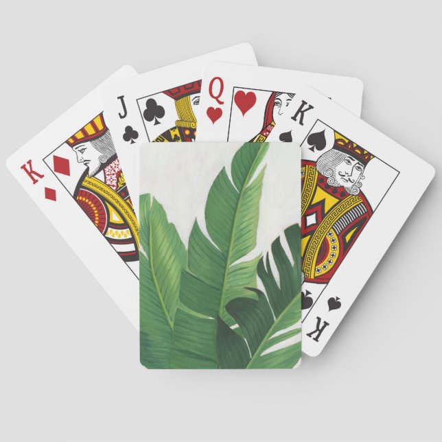 Pura Vida - Tropische Blätter Spielkarten (Rückseite)