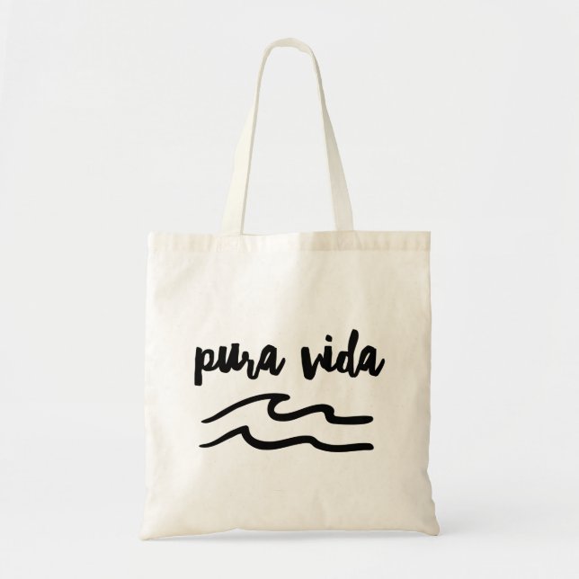 Pura Vida Wave Costa Rica Tote Bag Tragetasche (Vorne)