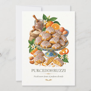 Purceddhruzzi – italienisches Dessert Einladung