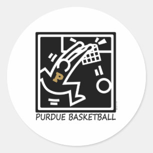 Purdue Basketball Dunk Runder Aufkleber
