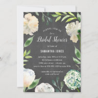 Pure Beauté Chalkboard Douche Fête Invitation