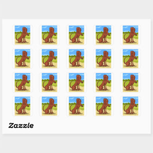 Pure Bred Irish Setter Dog Square Sticker