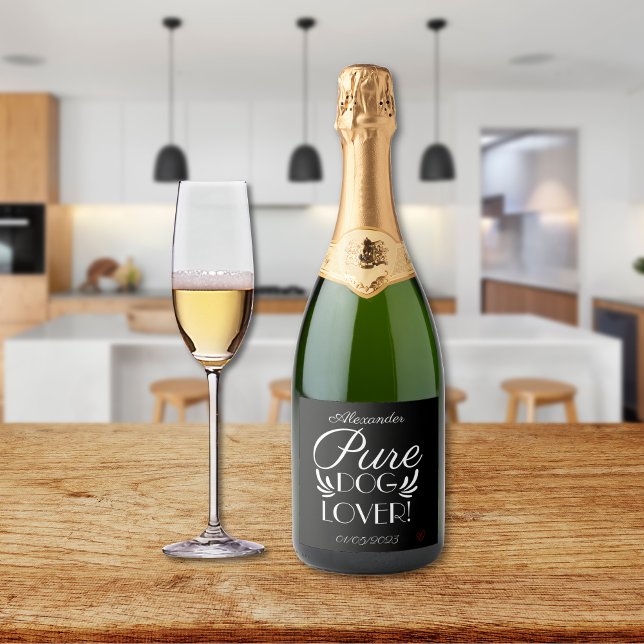 Pure Dog Lover Custom Design (Pure Dog Lover Custom Design Sparkling Wine Label)