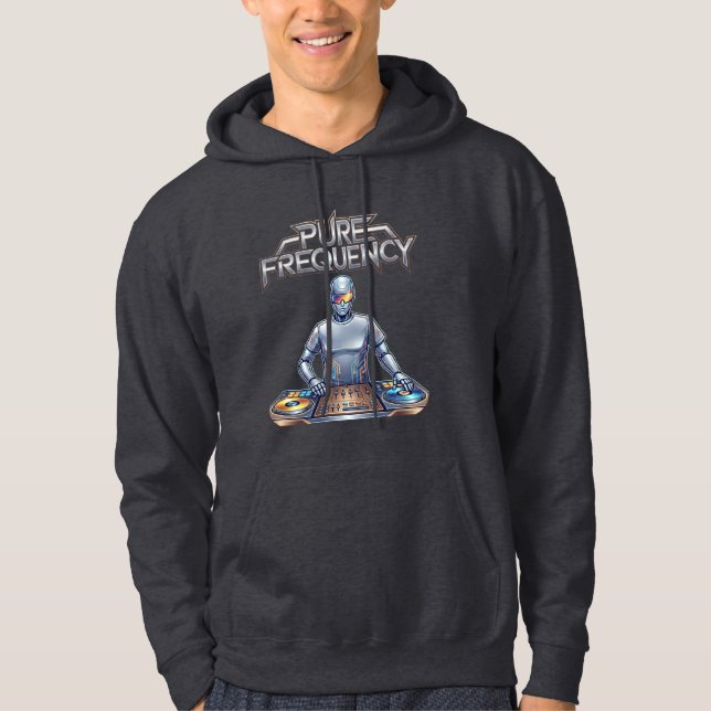 Pure Frequency – Electronic Music Art Hoodie (Vorderseite)