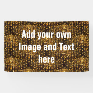 PURE GOLD Diamonds Pattern + Ihr Text / Foto Banner