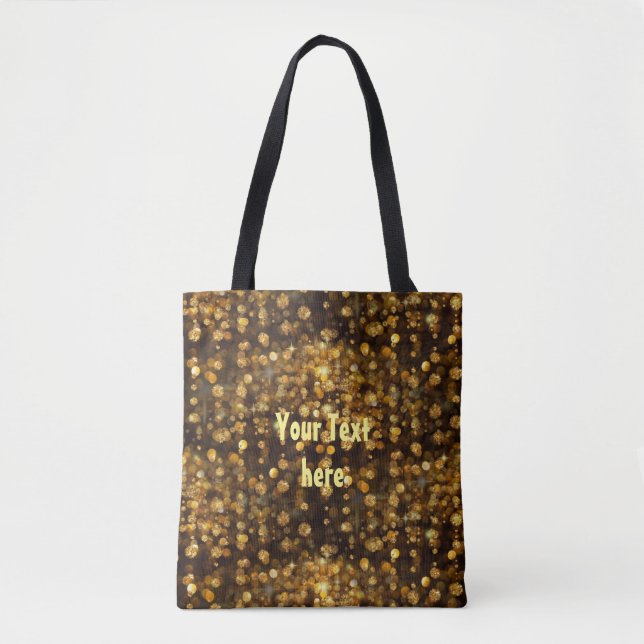 PURE GOLD Diamonds Pattern + Ihr Text / Foto Tasche (Vorderseite)