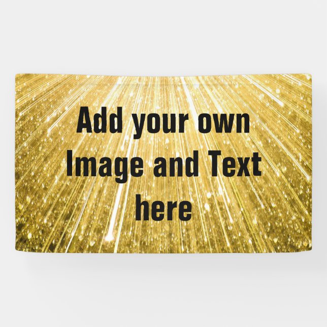 PURE GOLD Duschmuster + Ihr Text / Foto Banner (Horizontal)
