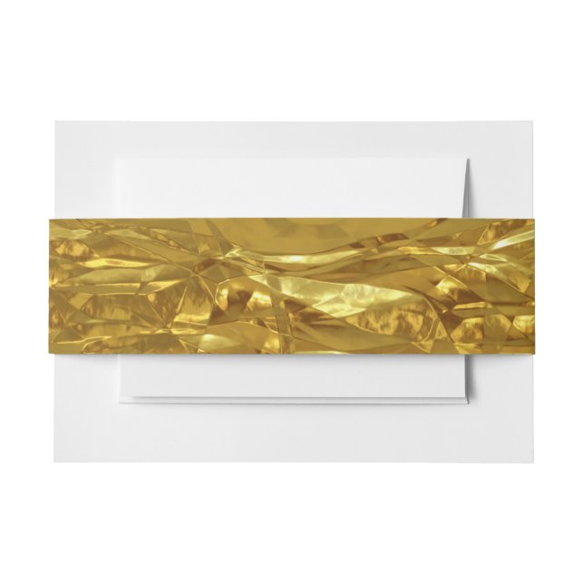PURE GOLD FOIL Patches + Ihr Text / Foto Einladungsbanderole (Vorderseite Beispiel)