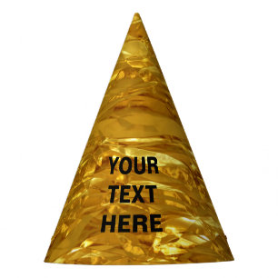 PURE GOLD FOIL Patches + Ihr Text / Foto Partyhütchen