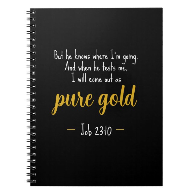 Pure Gold Job 23:10 Carnet d'écriture (Devant)