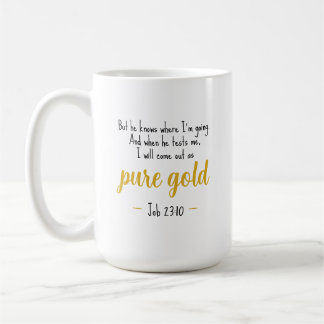 Pure Gold Job 23:10 Schrift Kaffeetasse