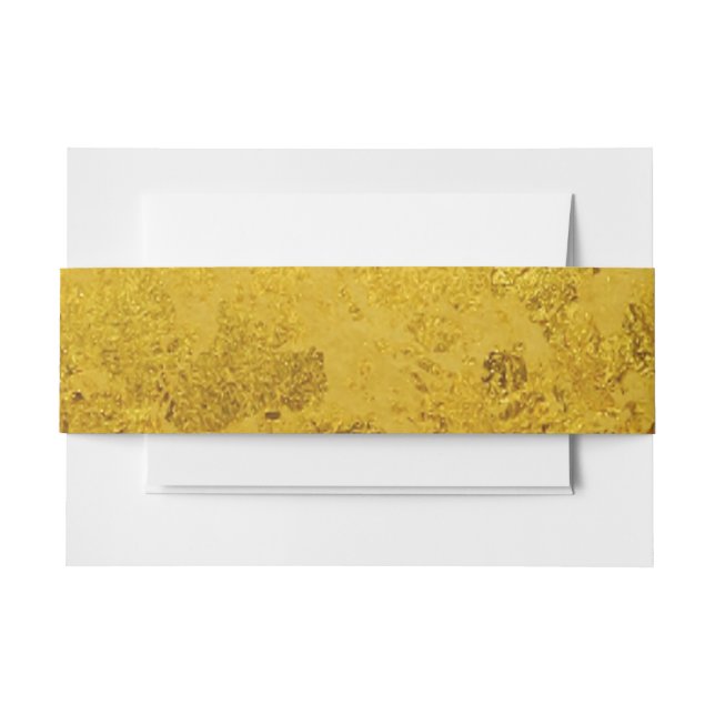 PURE GOLD LEAF Muster + Ihr Text / Foto Einladungsbanderole (Vorderseite Beispiel)