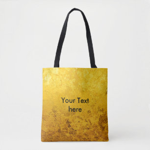 PURE GOLD LEAF Muster + Ihr Text / Foto Tasche