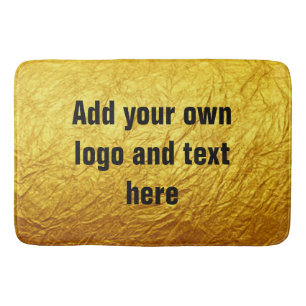 PURE GOLD PAPIERmuster + Ihr Text / Foto Badematte