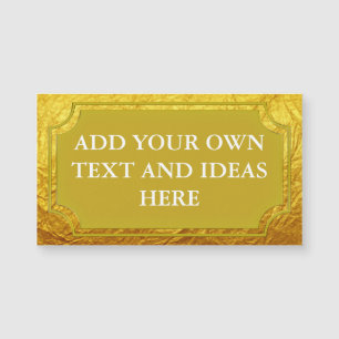 PURE GOLD PAPIERmuster + Ihr Text / Ihre Ideen Magnetkarte