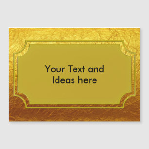PURE GOLD PAPIERmuster + Ihr Text / Ihre Ideen Magnetkarte