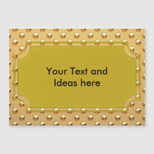 PURE GOLD PEARLS Muster + Ihr Text / Ihre Ideen Magnetkarte