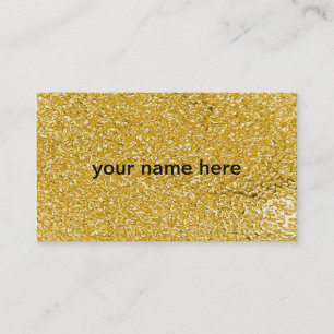 PURE GOLD Splatter Pattern + your text Visitenkarte
