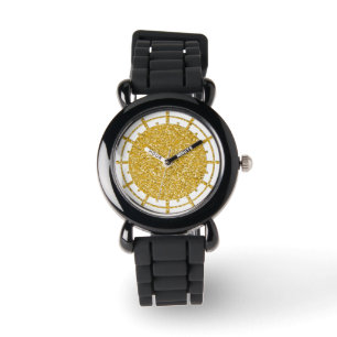 PURE GOLD Spritzer Pattern + Ihr Bild Armbanduhr