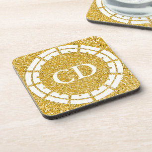 PURE GOLD Spritzer Pattern + Ihr Bild Getränkeuntersetzer