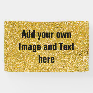 PURE GOLD Spritzer Pattern + Ihr Text / Foto Banner