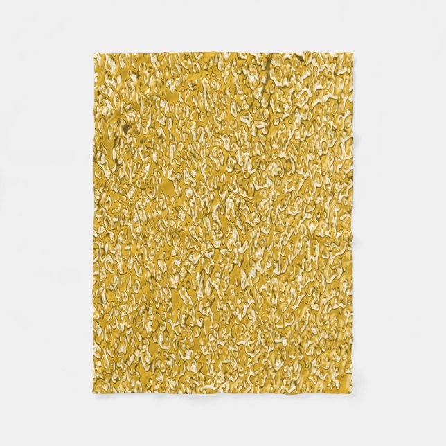 PURE GOLD Spritzer Pattern + Ihr Text / Foto Fleecedecke (Vorderseite)