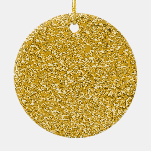 PURE GOLD Spritzer Pattern + Ihr Text / Foto Keramikornament (Hinten)