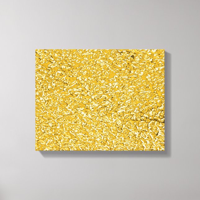 PURE GOLD Spritzer Pattern + Ihr Text / Foto Leinwanddruck (Vorderseite)