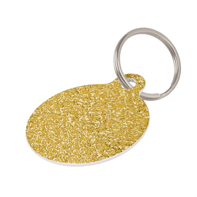 PURE GOLD Spritzer Pattern + Ihr Text / Foto Tiernamensmarke (Seite)