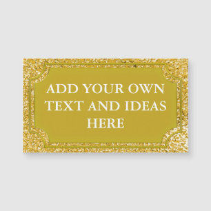 PURE GOLD Spritzer Pattern + Ihre Texte / Ideen Magnetkarte