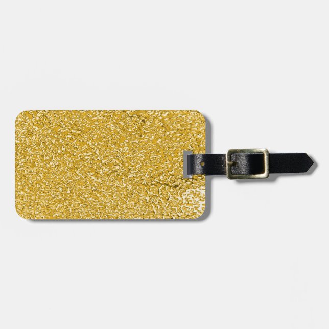 PURE GOLD Spritzer Pattern + Text Gepäckanhänger (Vorderseite horizontal)