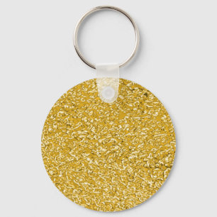PURE GOLD Spritzer Pattern + Text Schlüsselanhänger