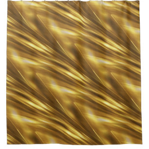 PURE GOLD Strahlen leuchten Muster + Ihre Texte / Duschvorhang