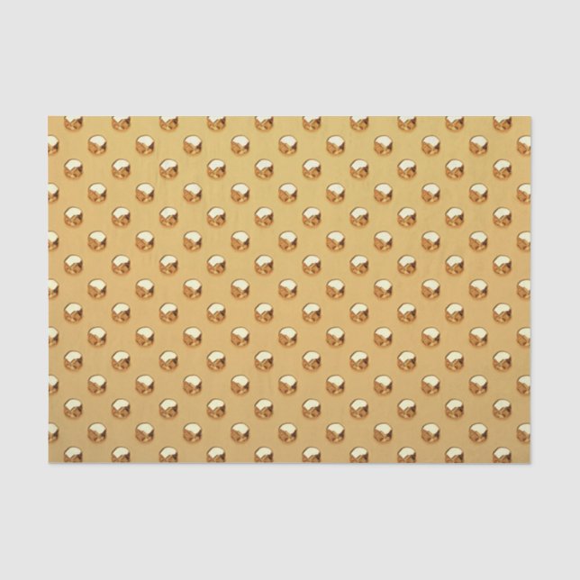 PURE GOLDEN PEARLS Muster + Ihr Text / Foto Seidenpapier (Vorderseite)
