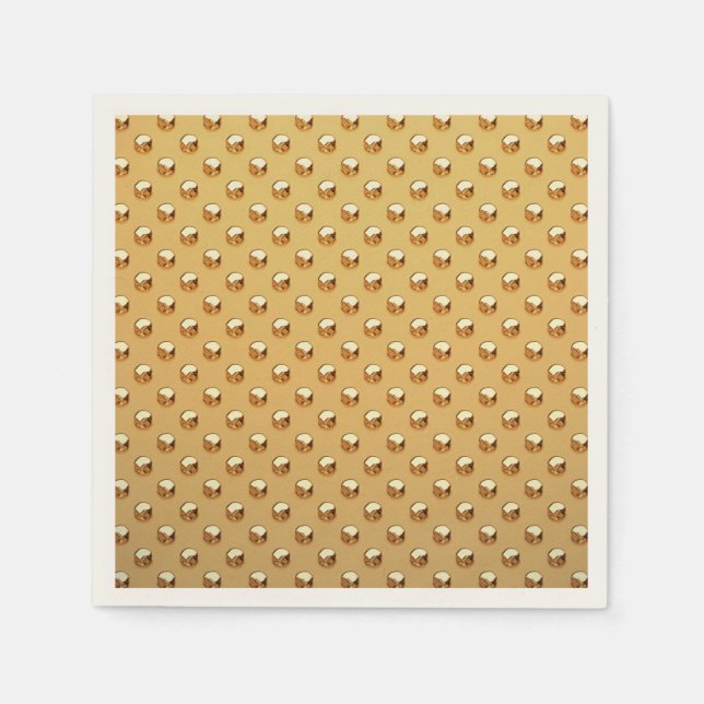 PURE GOLDEN PEARLS Muster + Ihr Text / Foto Serviette (Vorderseite)