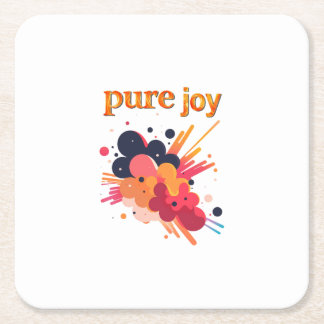 "Pure Joy, pure you.” Positive Vibes Street Wear  Rechteckiger Pappuntersetzer
