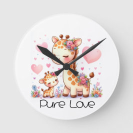 Pure Love Runde Wanduhr
