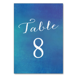 Pure Love Table Numéro Cartes / Ocean Blue