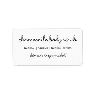Pure minimaliste Étiquettes de produits de soin co