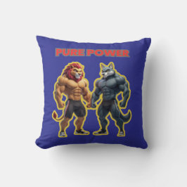 Pure Power – Strong Animal Muscle Cartoon Design Kissen