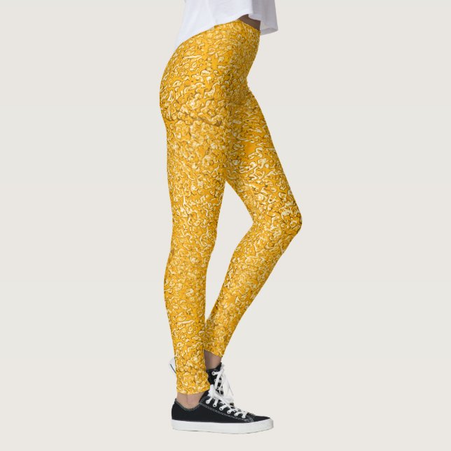 PURE Red GOLD Spritzer Pattern + Ihre Ideen Leggings (Rechts)