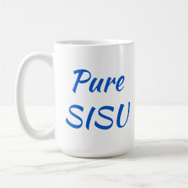 Pure SISU finnische Kaffee-Tasse (15 oz;Weiß) Kaffeetasse