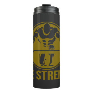Pure Strength Powerlifting Logo – Gold Edition Fit Thermosbecher